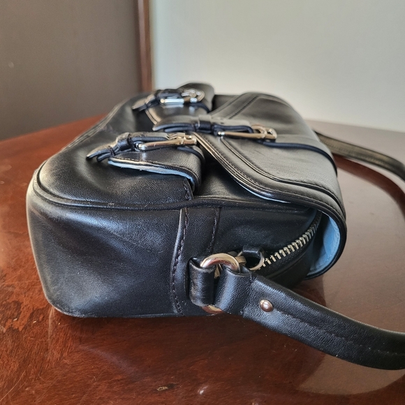 Cole Haan Purse Heavy Black Leather - Picture 8 of 14